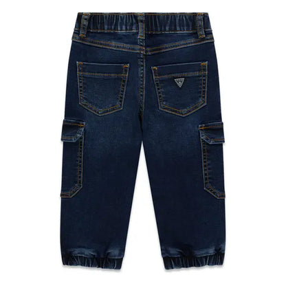 GUESS KIDS KNIT DENIM CARGO PANTS