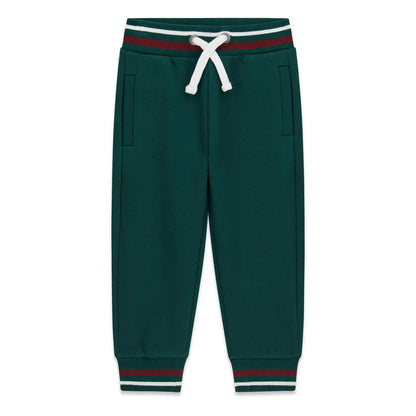 GUESS KIDS FLEECE COTTON REGULAR TRACKPANTS