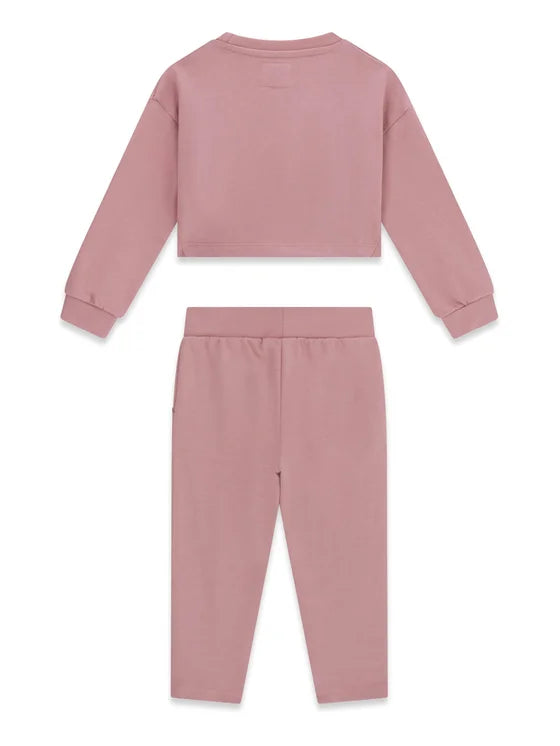 GUESS KIDS SEQUINS LOGO SET SWEATSHIRT & PANTS