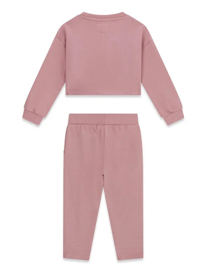 GUESS KIDS SEQUINS LOGO SET SWEATSHIRT & PANTS