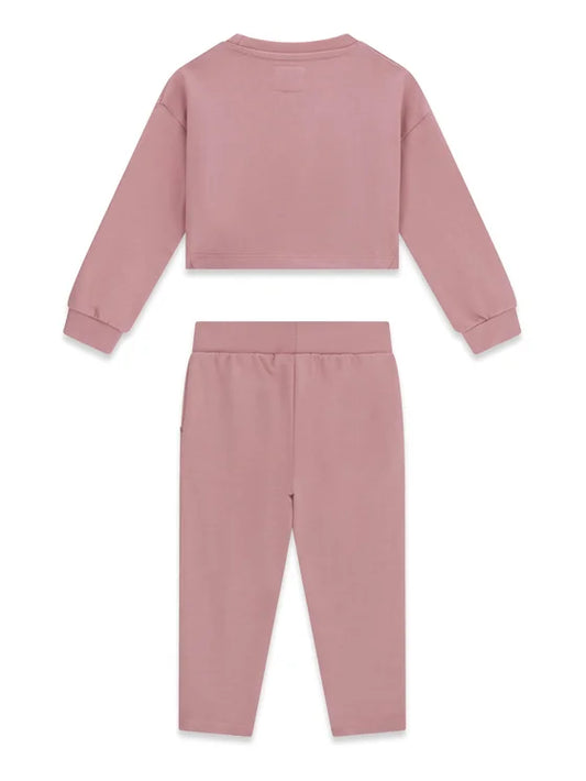 GUESS KIDS SEQUINS LOGO SET SWEATSHIRT & PANTS