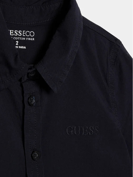 GUESS LS ADJUSTABLE SLEEVES POPLIN SHIRT