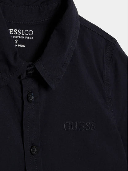 GUESS LS ADJUSTABLE SLEEVES POPLIN SHIRT