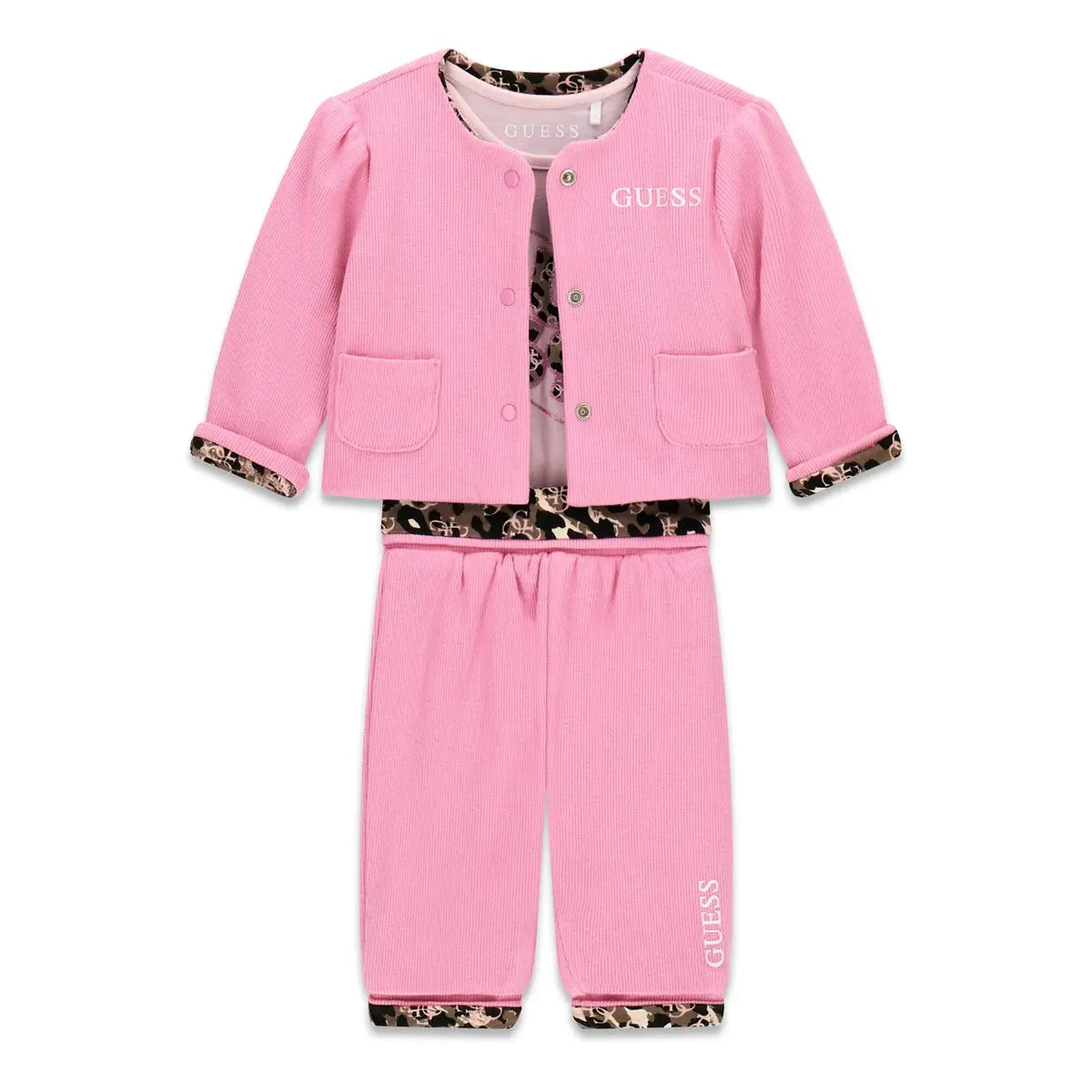 GUESS KIDS 3 PIECES  REVERSIBLE ACTIVE TOP & PANTS SET