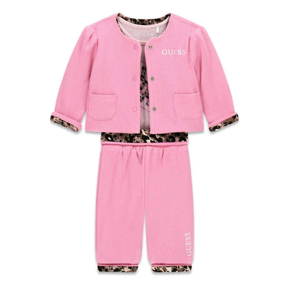 GUESS KIDS 3 PIECES  REVERSIBLE ACTIVE TOP & PANTS SET