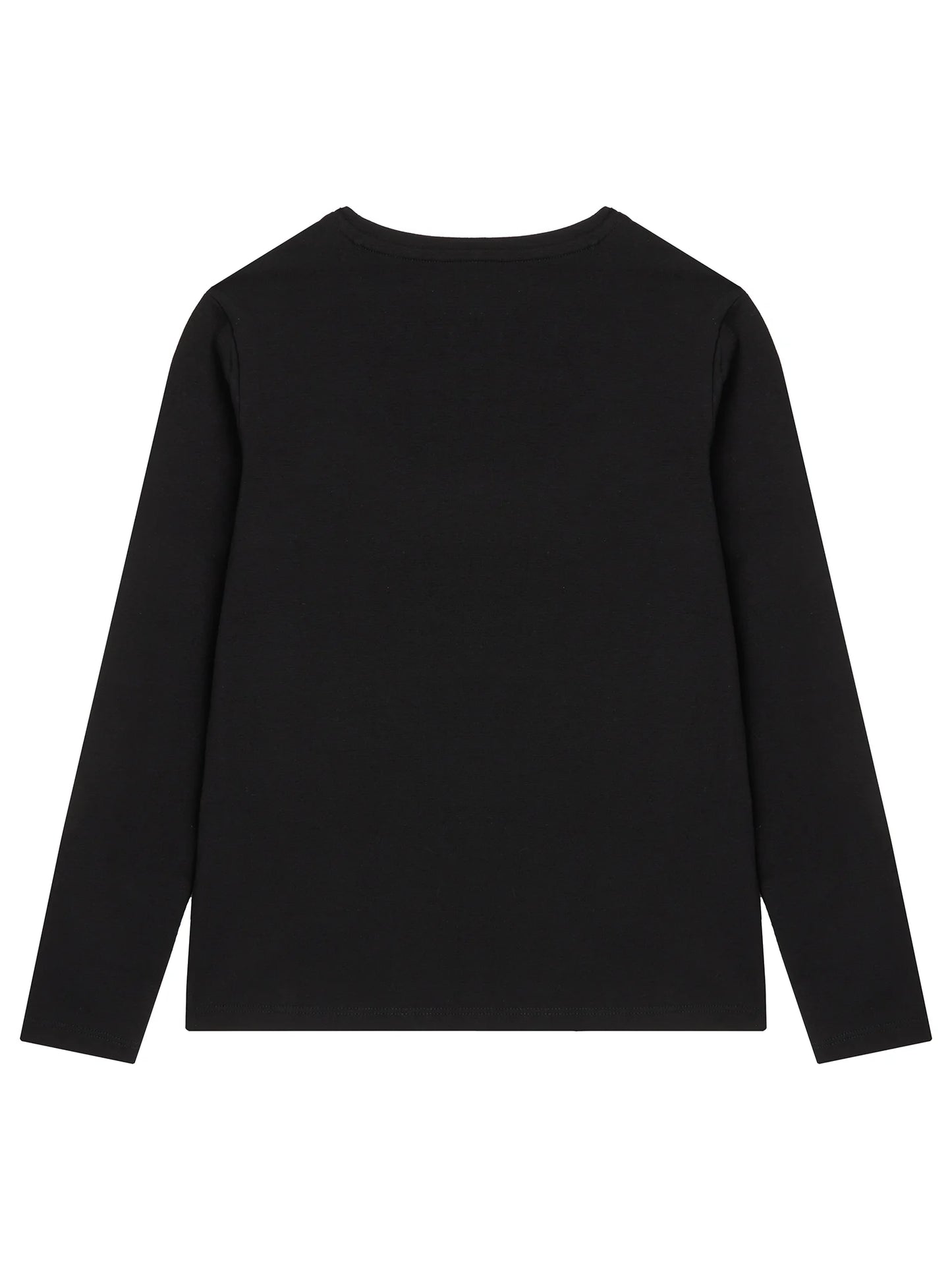 GUESS KIDS TRIANGLE SEQUINS LOGO LS T SHIRT