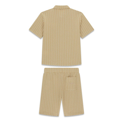 GUESS KIDS SET JACQUARD POLO & SHORTS