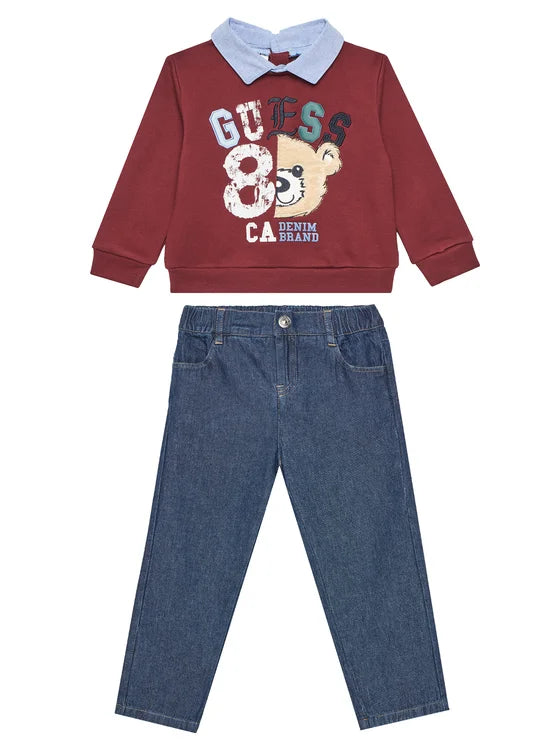 GUESS SWEATSHIRT & JEANS SET