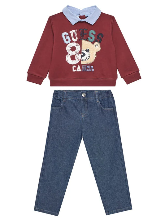 GUESS SWEATSHIRT & JEANS SET
