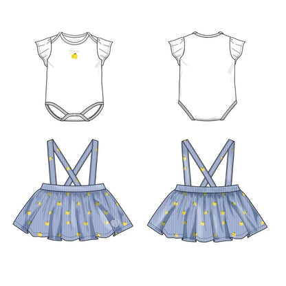 GUESS KIDS SET BODY & POPLIN SKIRTALL