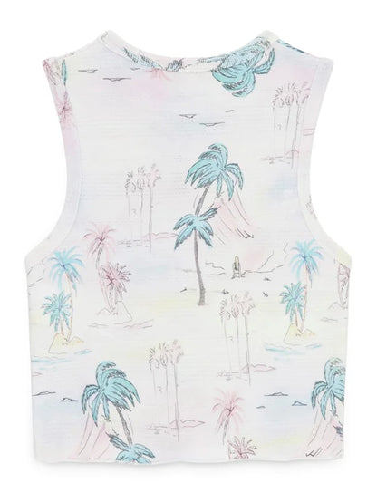 GUESS KIDS SLEEVELESS PALM TREES T SHIRT