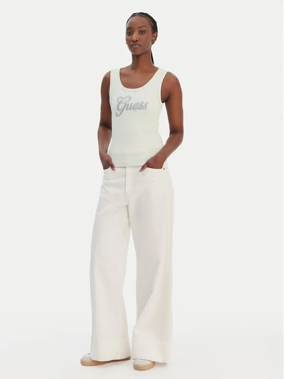 GUESS SEQUINS LOGO KNITED TANK TOP