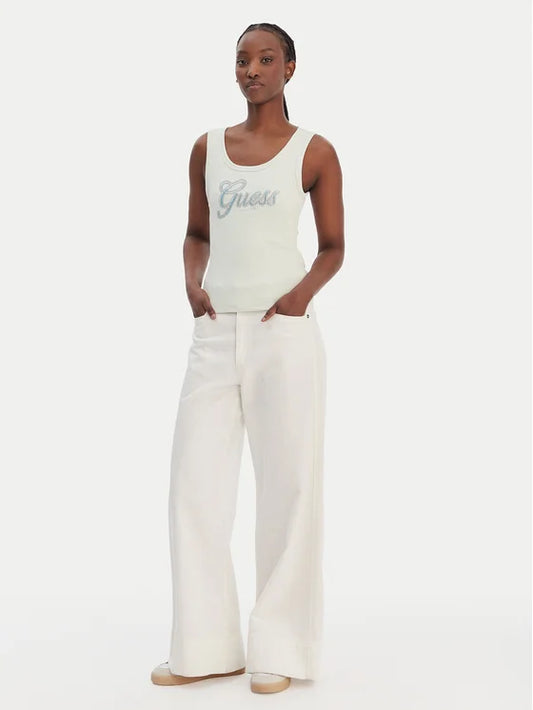 GUESS SEQUINS LOGO KNITED TANK TOP