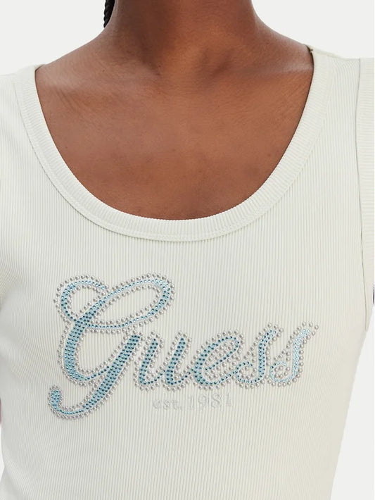 GUESS SEQUINS LOGO KNITED TANK TOP