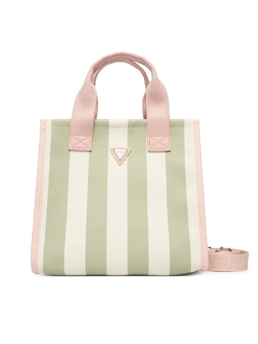 GUESS COTTON STRIPED BEACH BAG