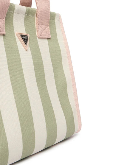 GUESS COTTON STRIPED BEACH BAG