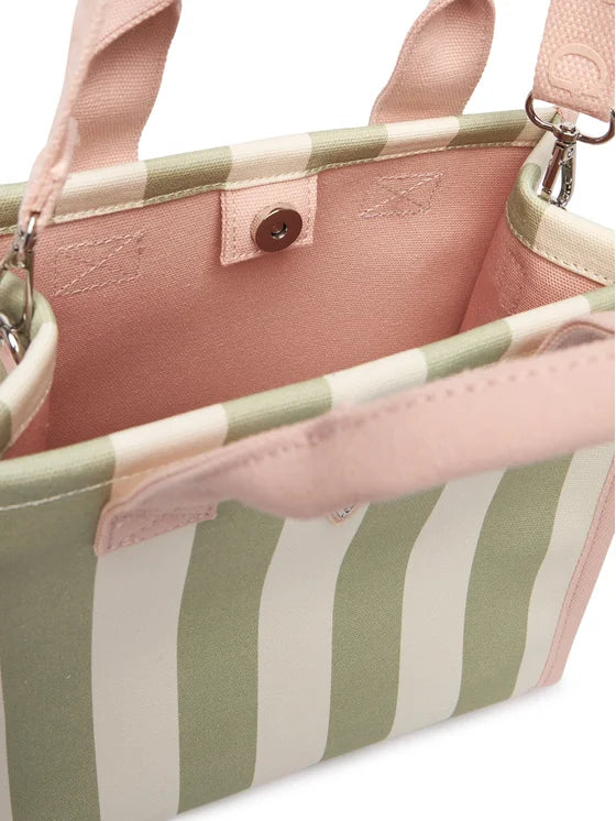 GUESS COTTON STRIPED BEACH BAG