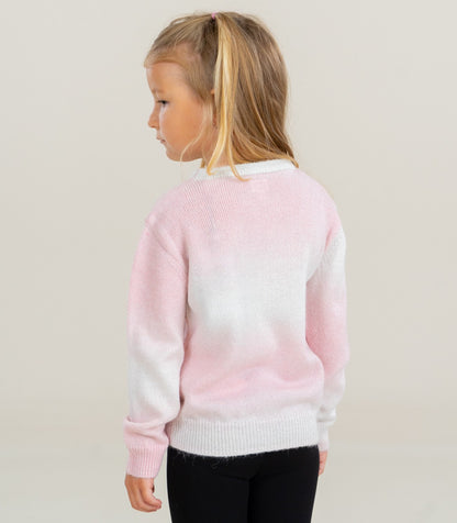 GUESS GIRLS KNITTED TRIANGLE LOGO PULLOVER