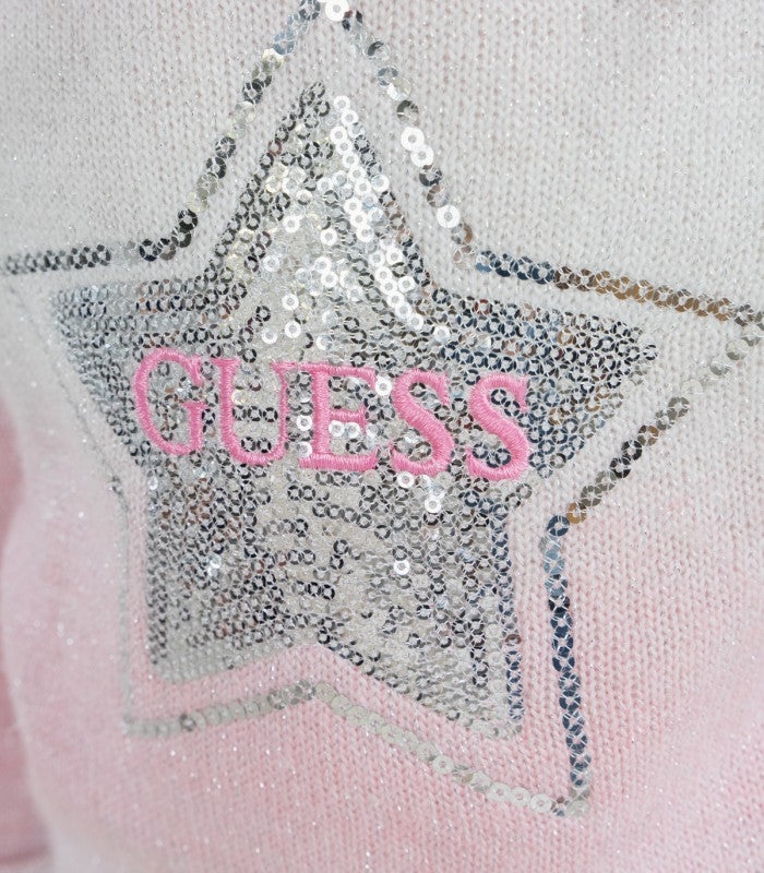 GUESS GIRLS KNITTED TRIANGLE LOGO PULLOVER