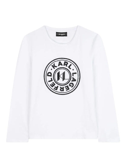 KARL LAGERFELD KIDS LS LOGO T SHIRT