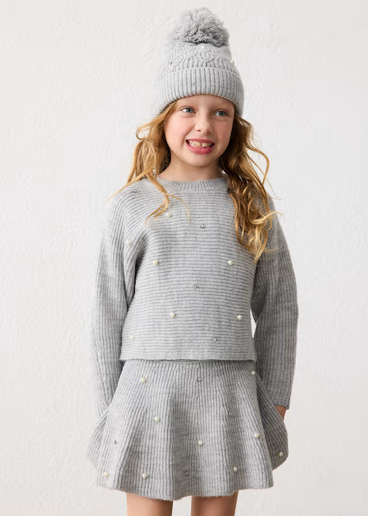 MAYORAL GIRL'S PEARL KNIT SWEATER