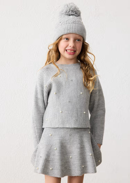 MAYORAL GIRL'S PEARL KNIT SWEATER