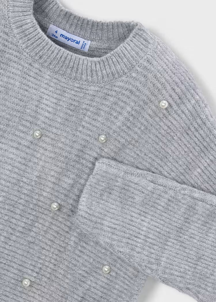 MAYORAL GIRL'S PEARL KNIT SWEATER