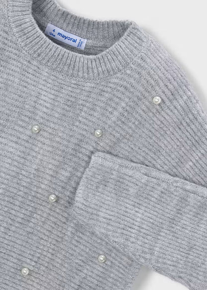 MAYORAL GIRL'S PEARL KNIT SWEATER