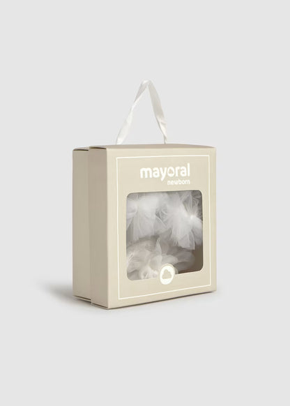 MAYORAL NEWBORN HEADBAND AND SOCKS SET