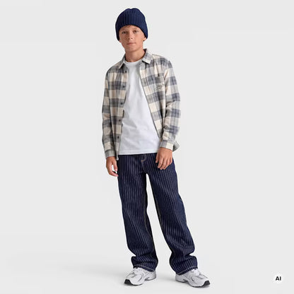 KARL KANI OG BAGGY PINSTRIPE  JUNIOR JEANS