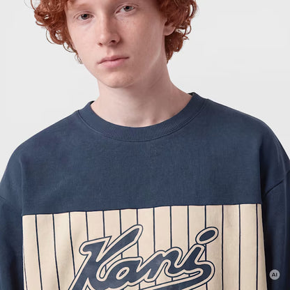 KARL KANI KIDS VARSITY PINSTRIPE SWEATSHIRT