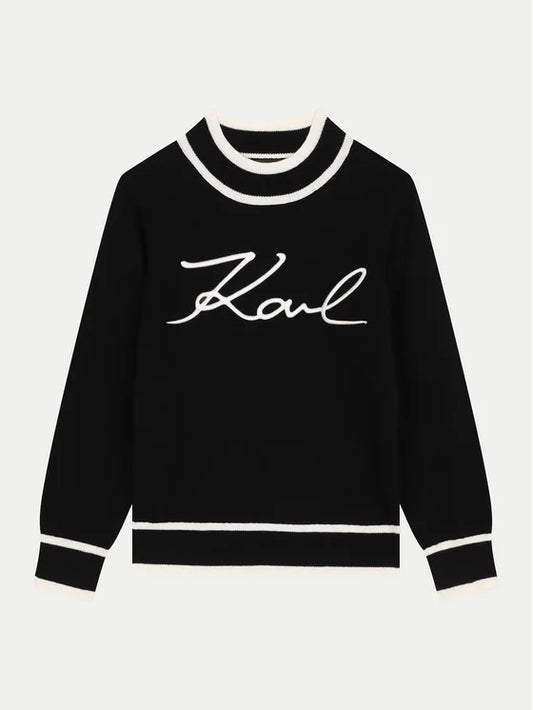 KARL LAGERFELD LOG KNITTED PULLOVER