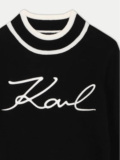 KARL LAGERFELD LOG KNITTED PULLOVER