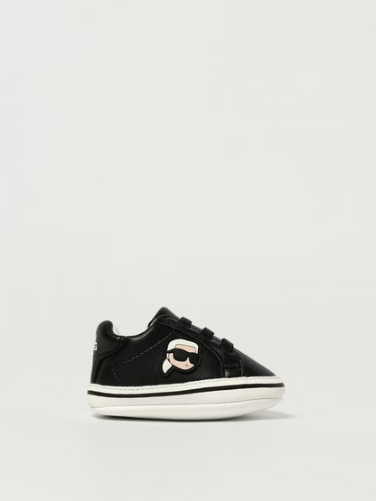 KARL LAGERFELD KIDS LEATHER LOGO SNEAKERS