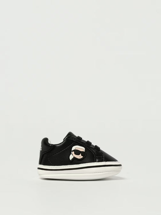 KARL LAGERFELD KIDS LEATHER LOGO SNEAKERS