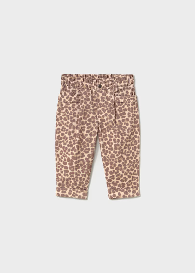 MAYORAL KIDS ANIMAL PRINT CORDUROY PANTS