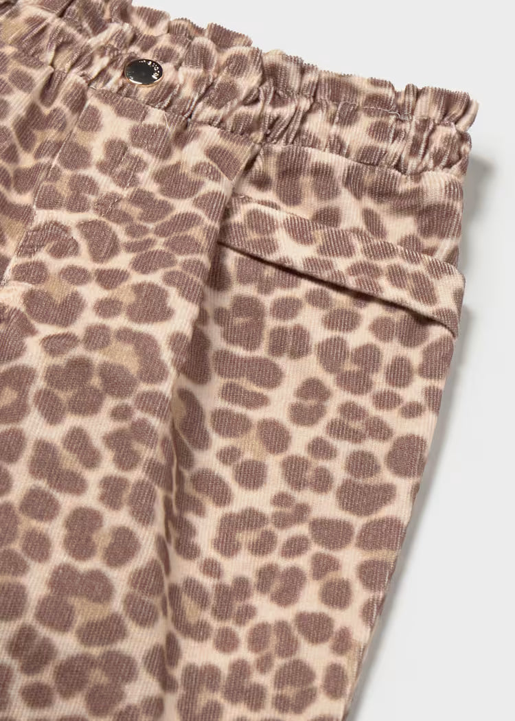MAYORAL KIDS ANIMAL PRINT CORDUROY PANTS