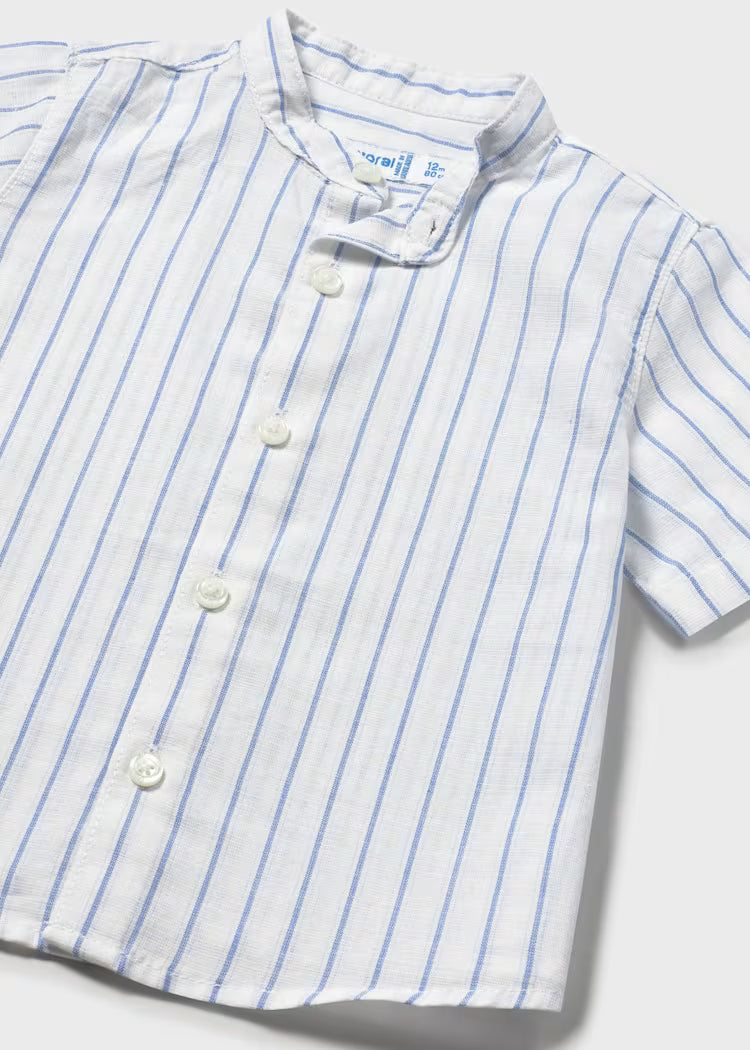 MAYORAL COTTON LINEN STRIPED SHIRT