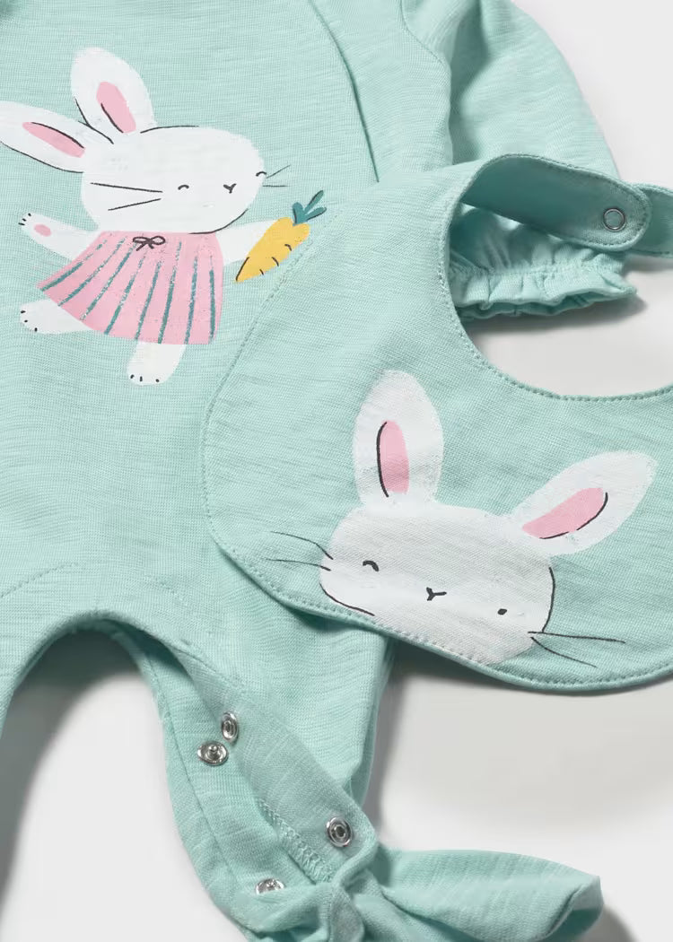 MAYORAL LONG ROMPER WITH BIB NEWBORN