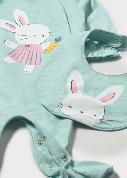 MAYORAL LONG ROMPER WITH BIB NEWBORN