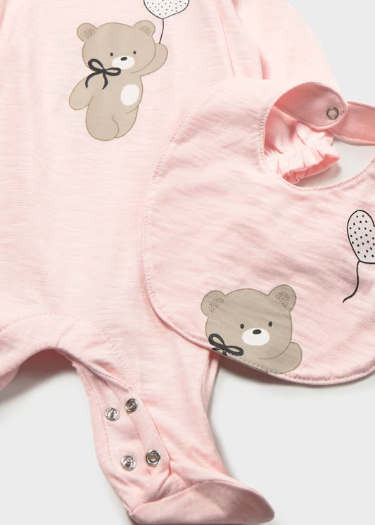 MAYORAL LONG ROMPER WITH BIB NEWBORN