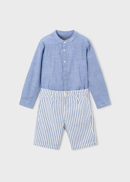 MAYORAL LINEN SHIRT AND BERMUDA SHORTS SET