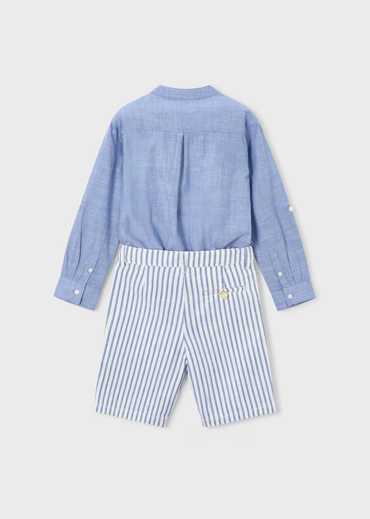 MAYORAL LINEN SHIRT AND BERMUDA SHORTS SET