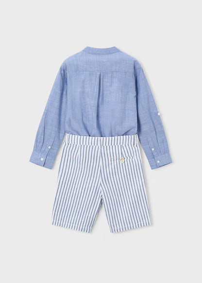 MAYORAL LINEN SHIRT AND BERMUDA SHORTS SET