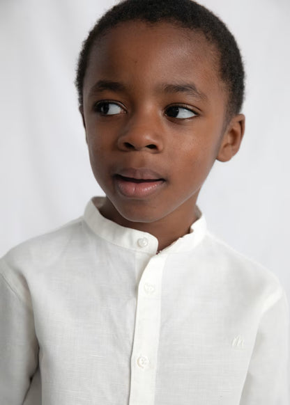 _MAYORAL MAO COLLAR LINEN SHIRT