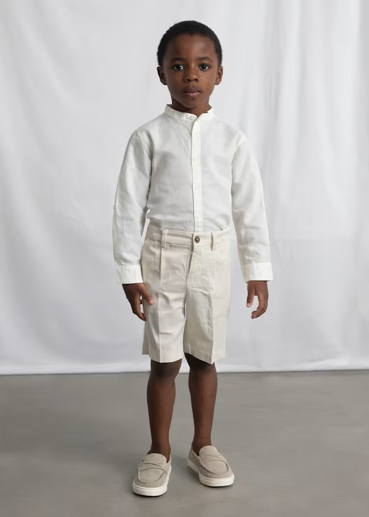 _MAYORAL MAO COLLAR LINEN SHIRT