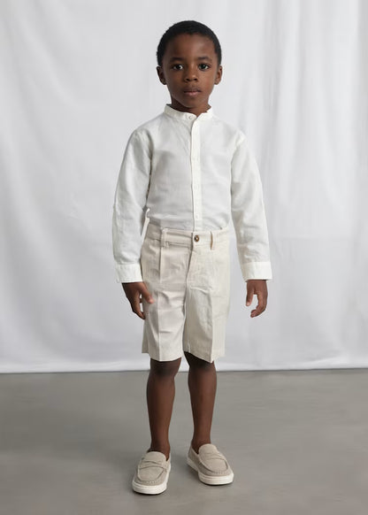 _MAYORAL MAO COLLAR LINEN SHIRT