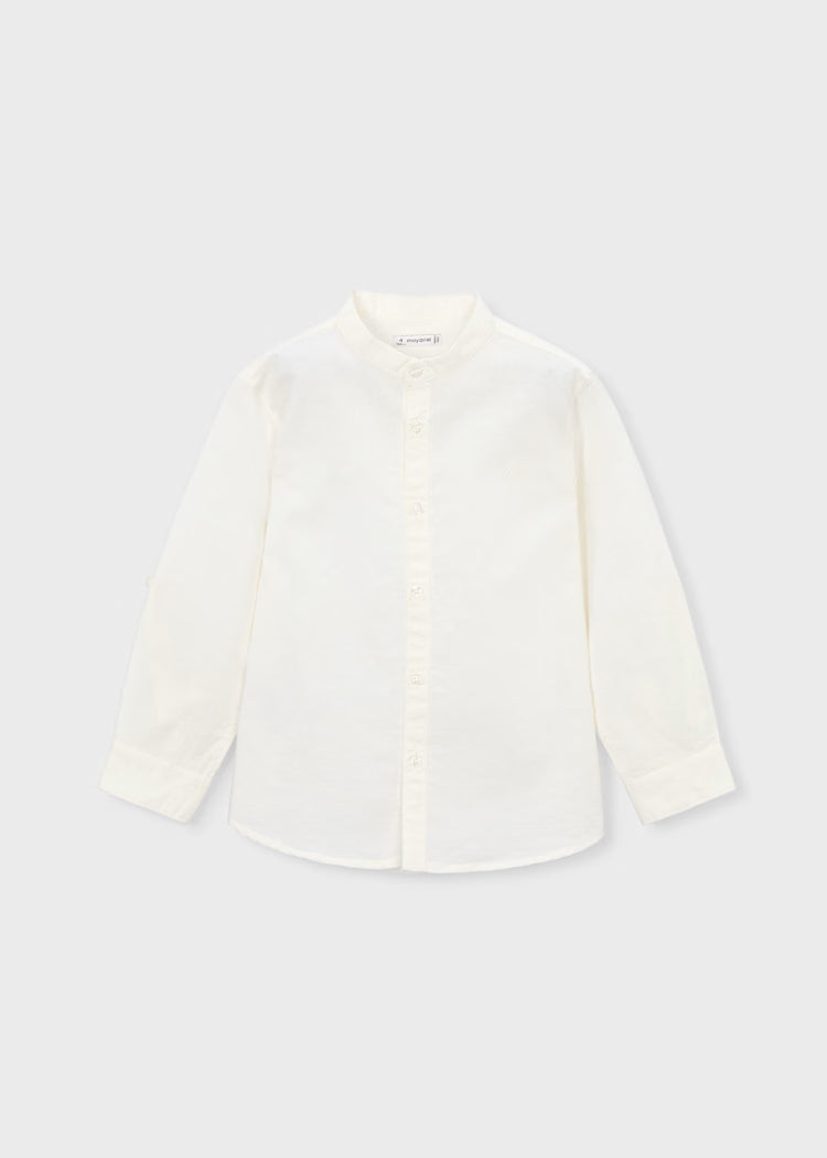 _MAYORAL MAO COLLAR LINEN SHIRT