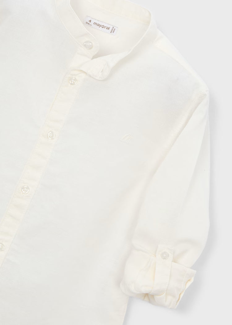 _MAYORAL MAO COLLAR LINEN SHIRT