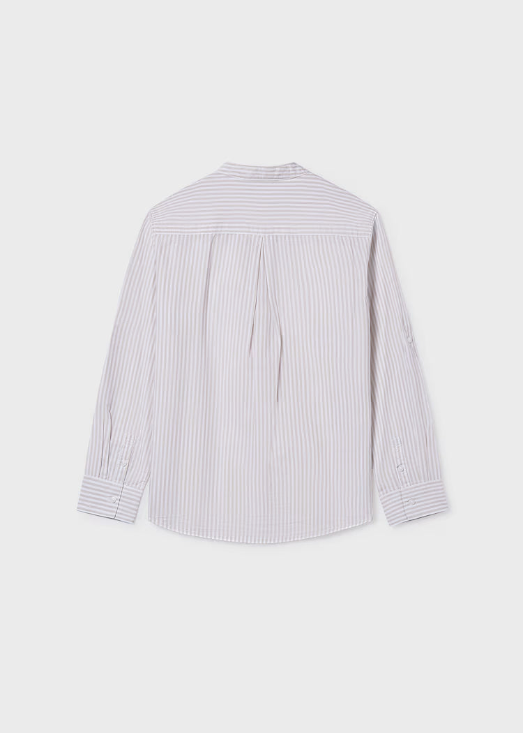 _MAYORAL MAO COLLAR STRIPED SHIRT